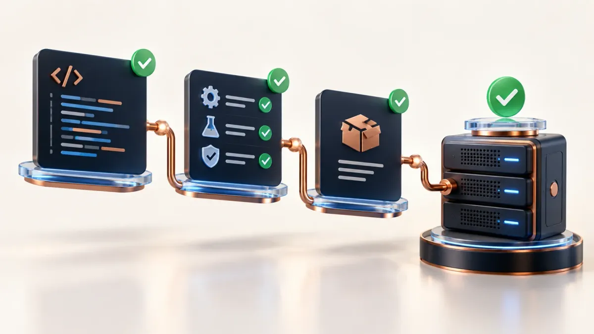 Code, validation and release panels connected to a server